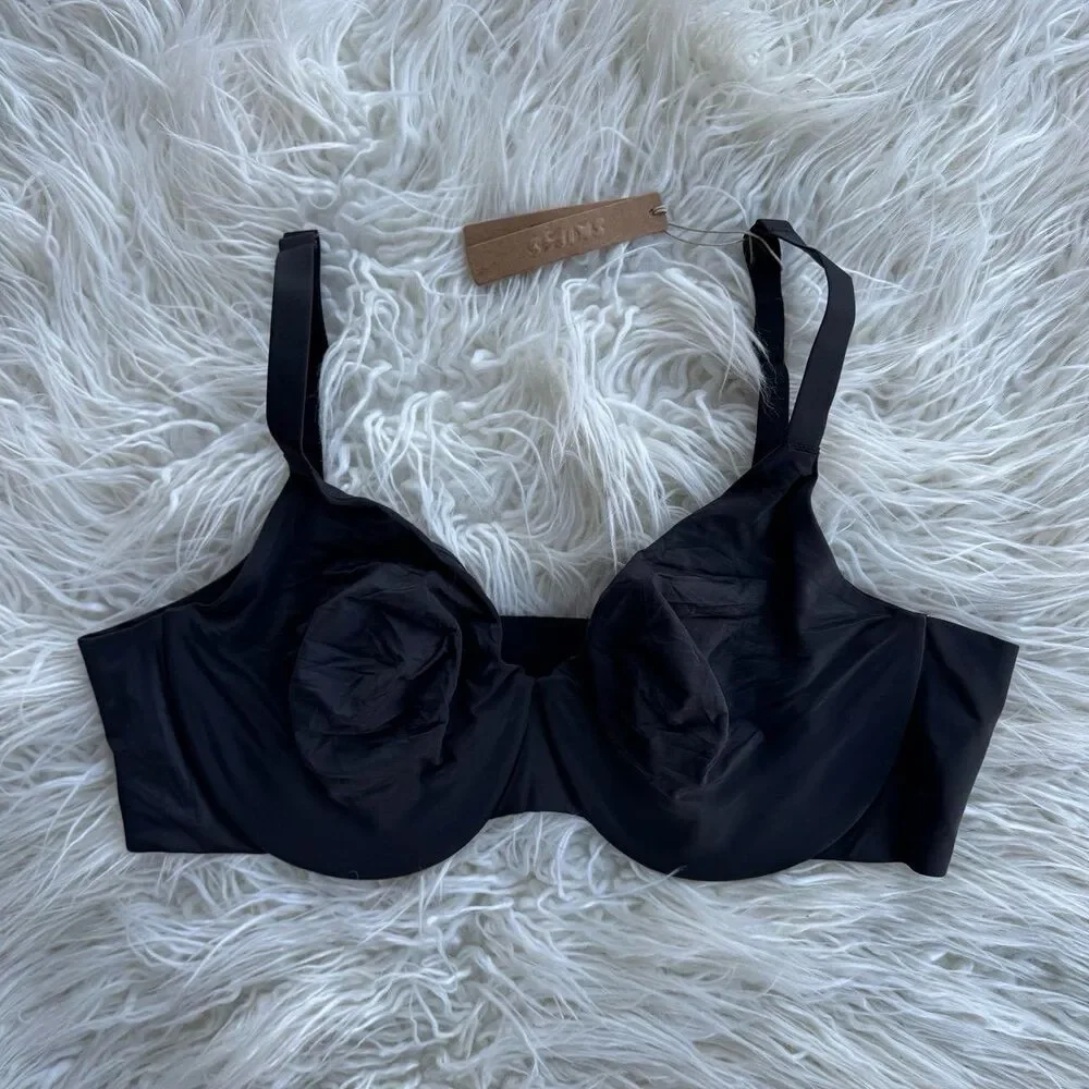 Skims Smoothing Intimates Unlined Full Coverage Bra Onyx Size 42C - Picture 2 of 8